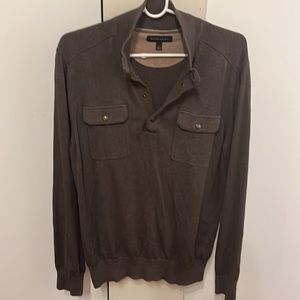 Banana Republic Men’s Silk and Linen Henley Sweater